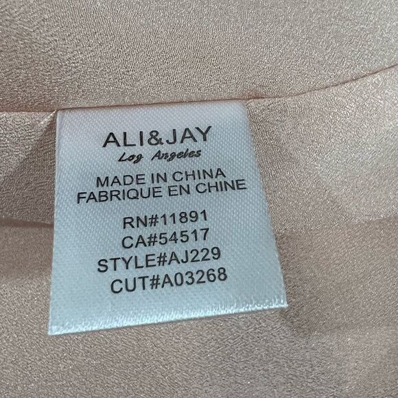NEW! Ali & Jay Chevron Sequin Two Piece Midi Cream Bridal Dress Size Large - Picture 13 of 15